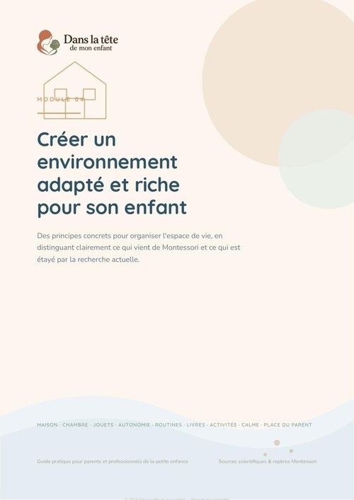 Couverture du module 04 — Un espace adapté et riche